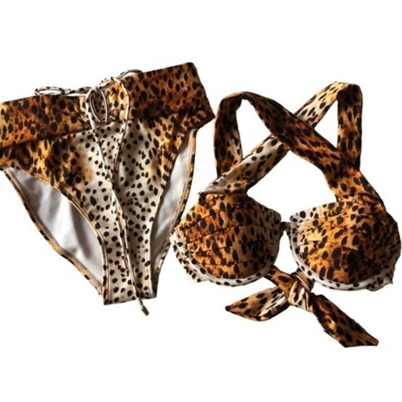 River Island Bikini Animal Print US Size 2 NWT - Picture 9 of 9